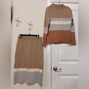 POLAGRAM Brand sweater top and skirt set